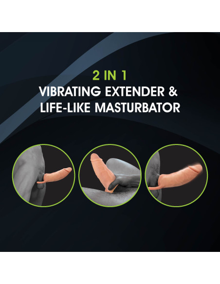 NMC 9 INCH TPE EXTENSION SLEEVE WITH REMOTE CONTROL BULLET